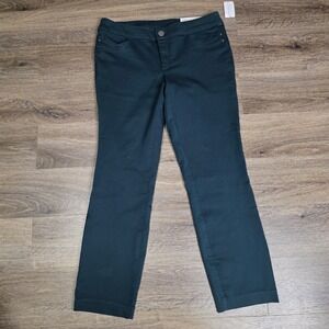 Christopher & Banks Womens 6 Short Tapered Pants Teal Green Mid-Rise Straight